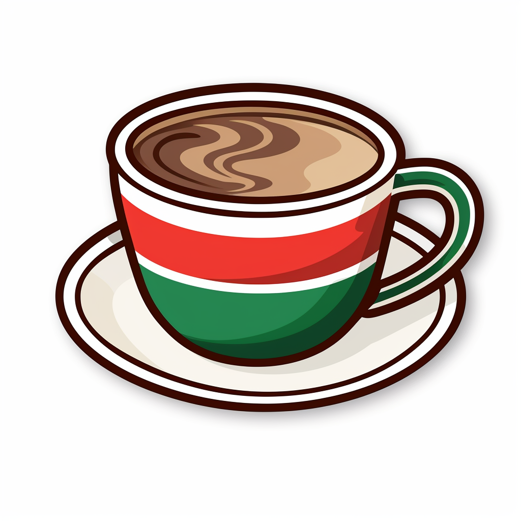 Coffee line graphic icon sticker on white background