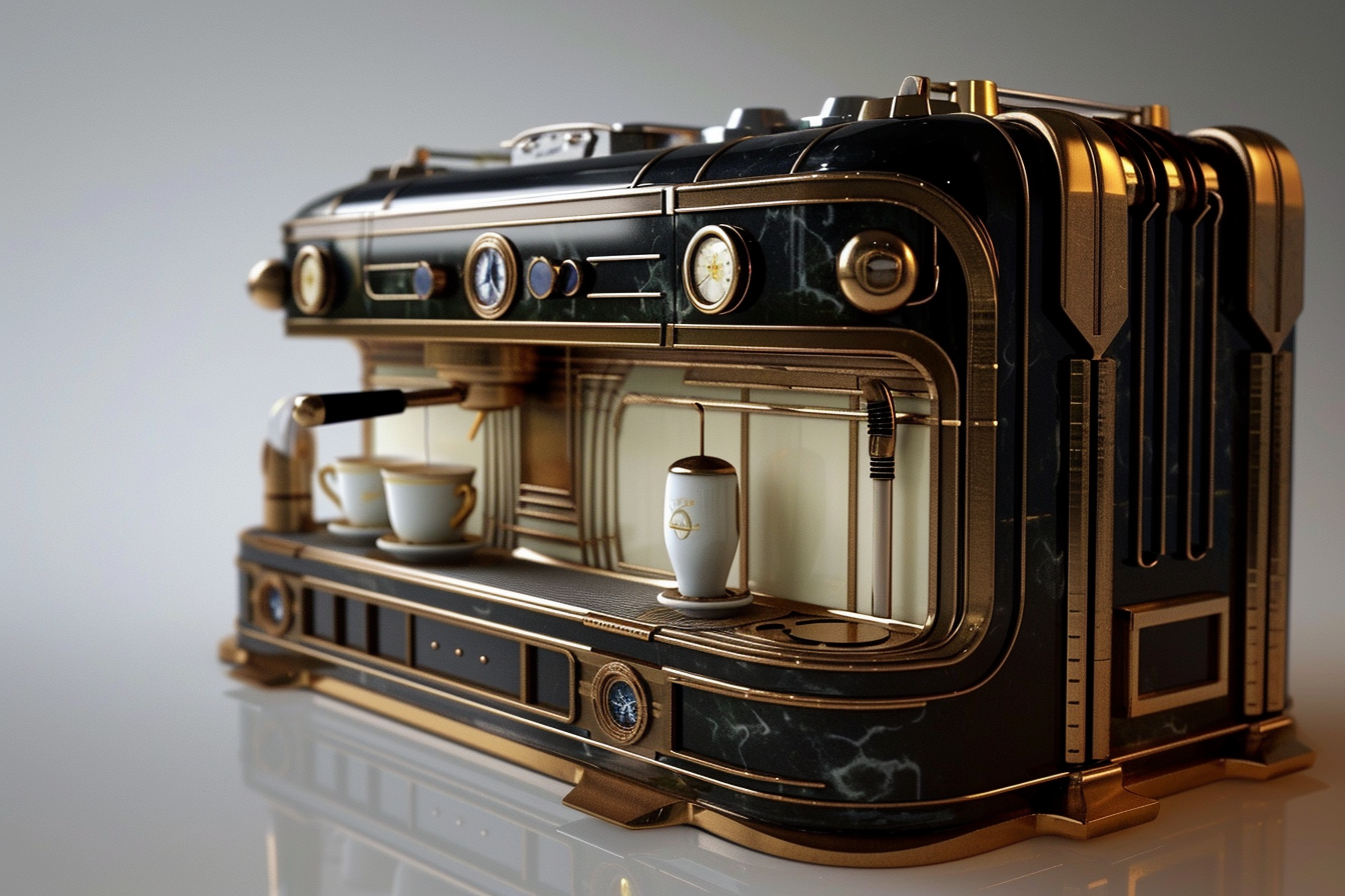 Detailed Art Deco Coffee Machine