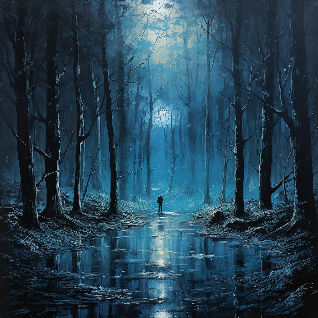 Winter Forest Painting