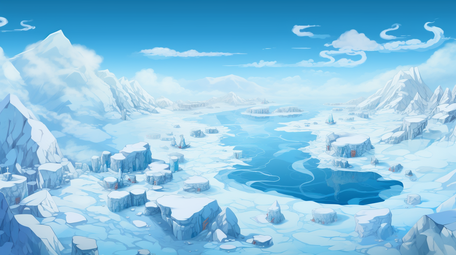 Beautiful Winter Wonderland Cartoon Illustration