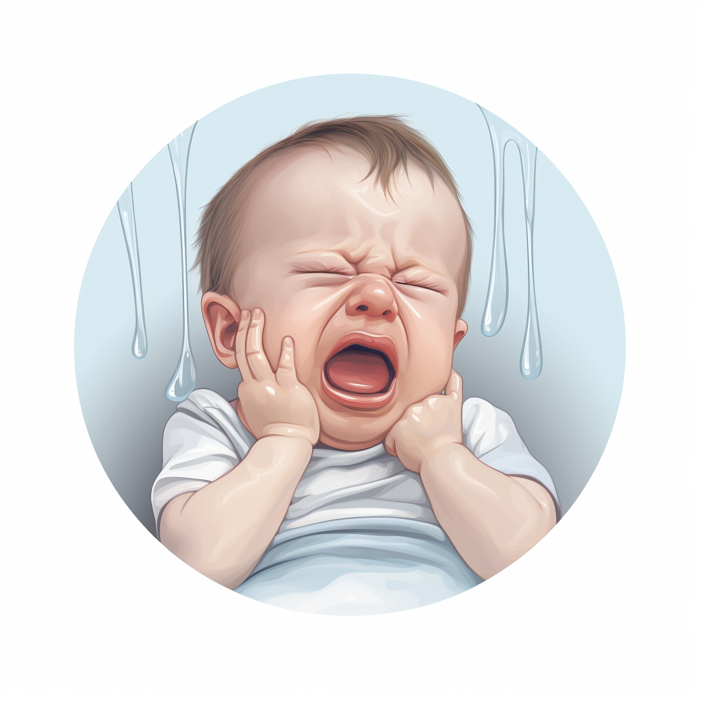 Baby suffering from colic