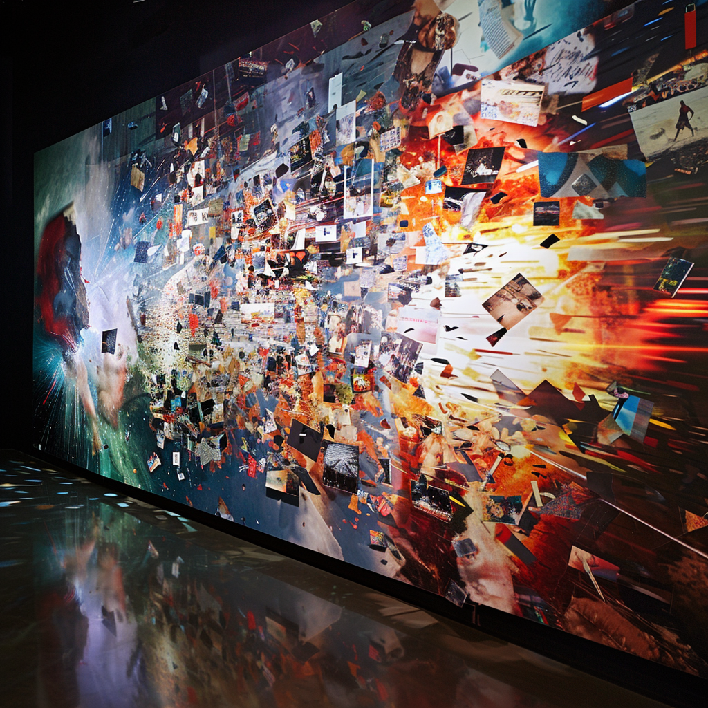 collective images blowing away 3d mural