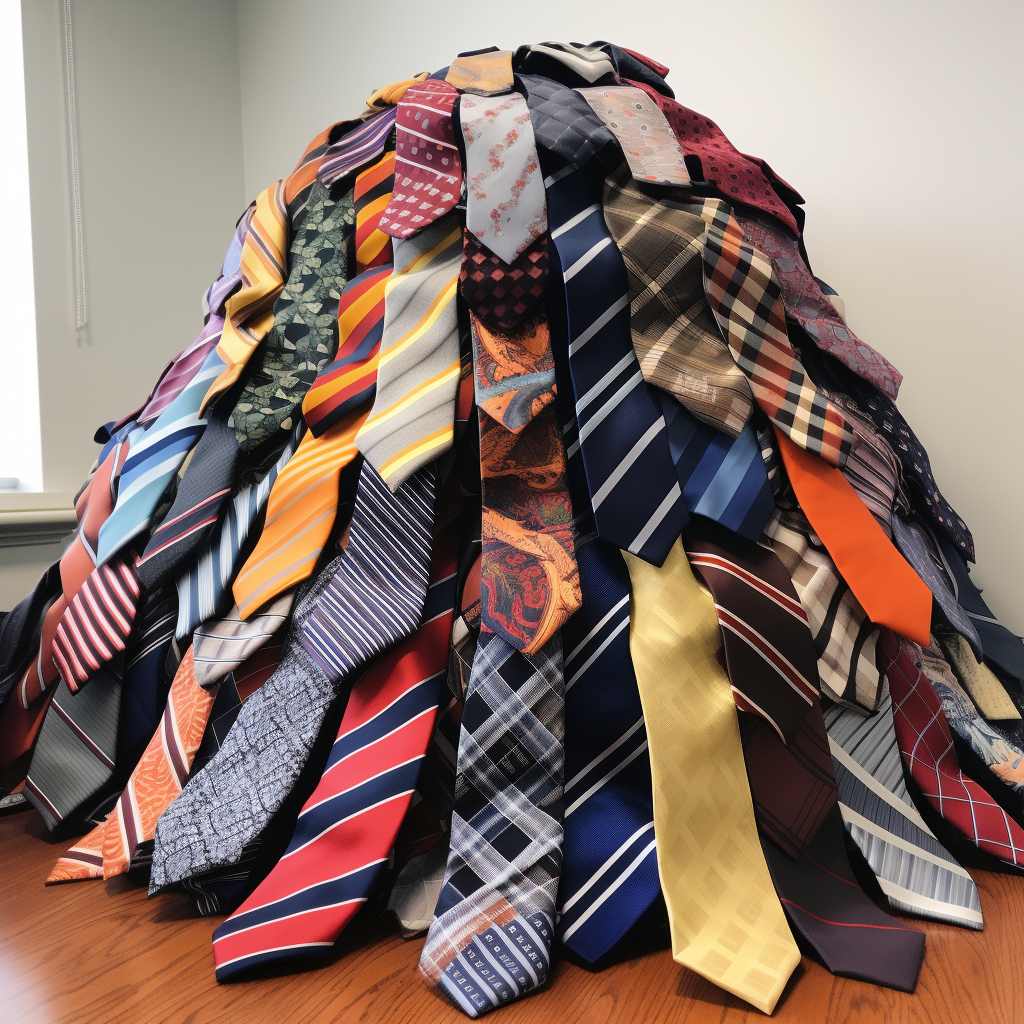 Stylish college ties on display