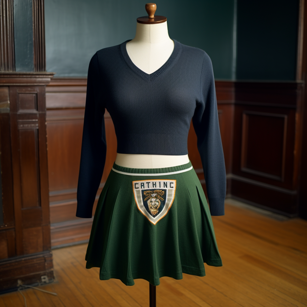 Fashionable collegiate cheerleader skirt