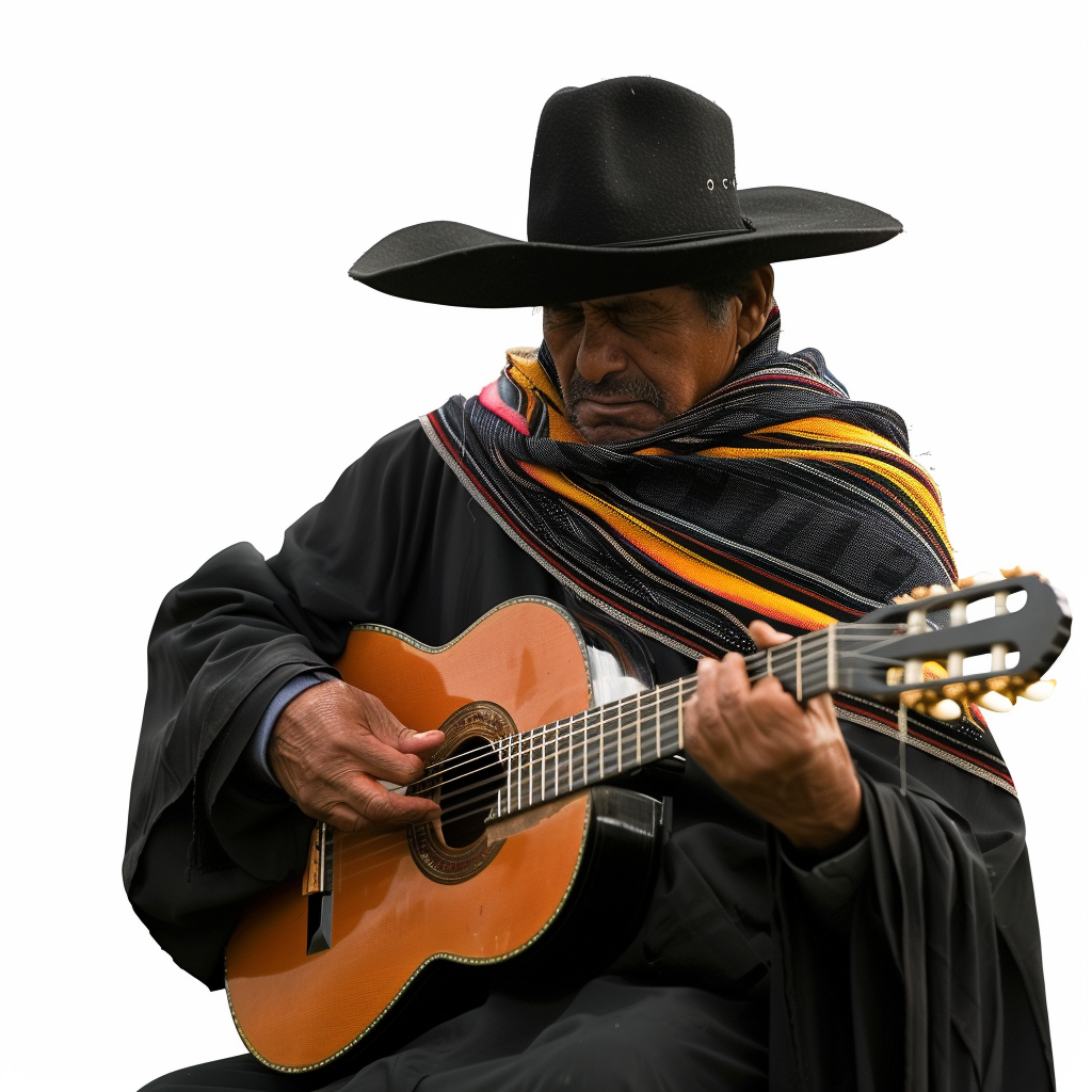 playing Colombian carranga music guitar