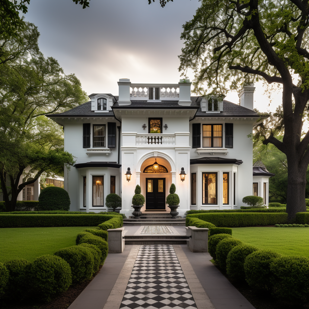 Beautiful Colonial Revival Villa exterior