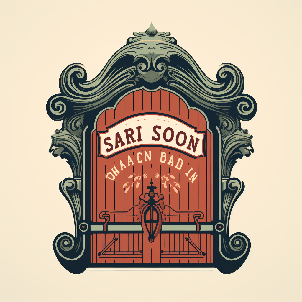 Colorful Saloon Door Logo Design