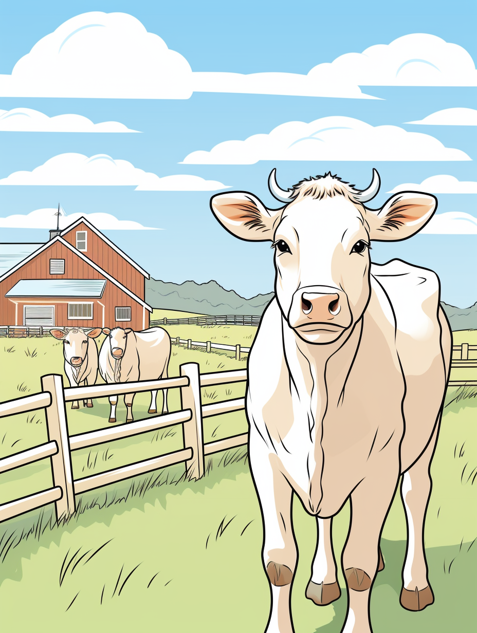 Colorado Cattle Ranch Coloring Page