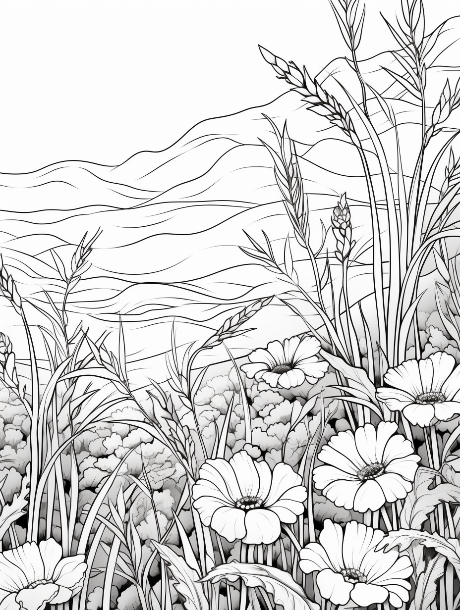 Colorado wild flowers coloring page