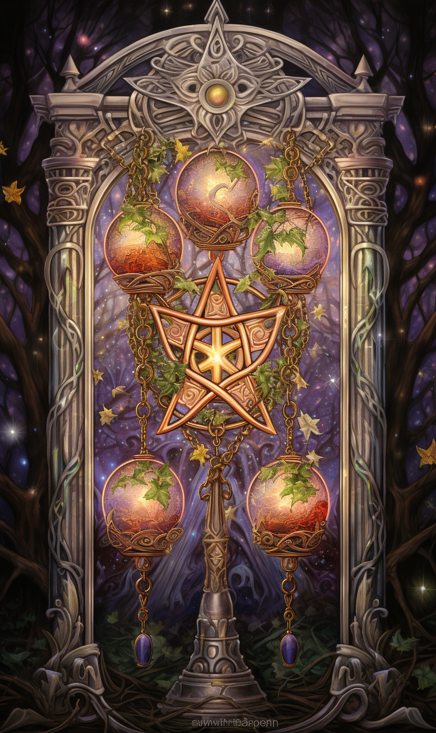 Detailed Colored Pencil Tarot Design