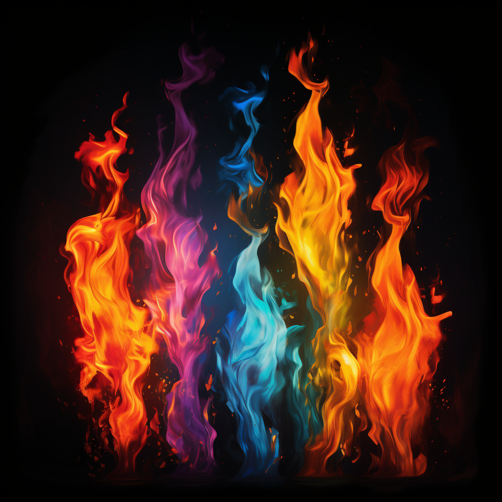 Mesmerizing Flames in Various Hues