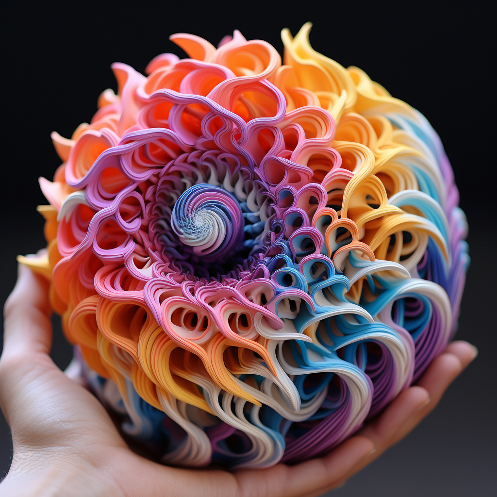 Colorful 3D printed items