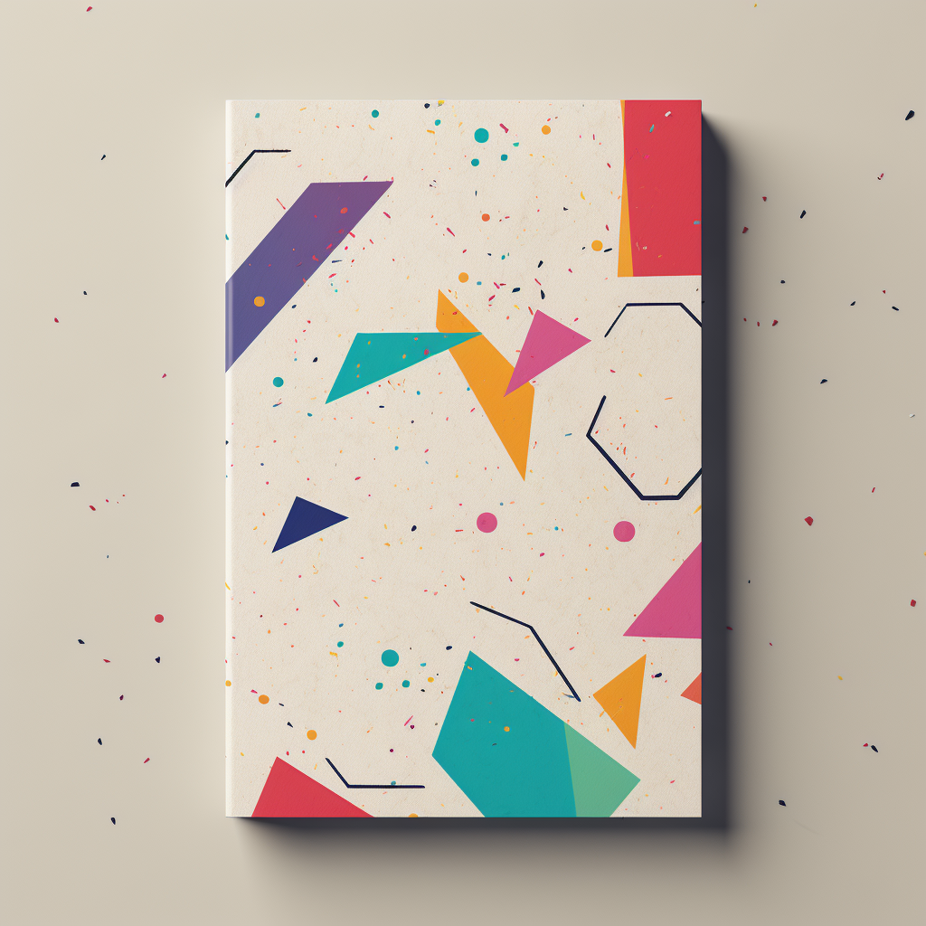 Vibrant 80s book cover with ripped white paper