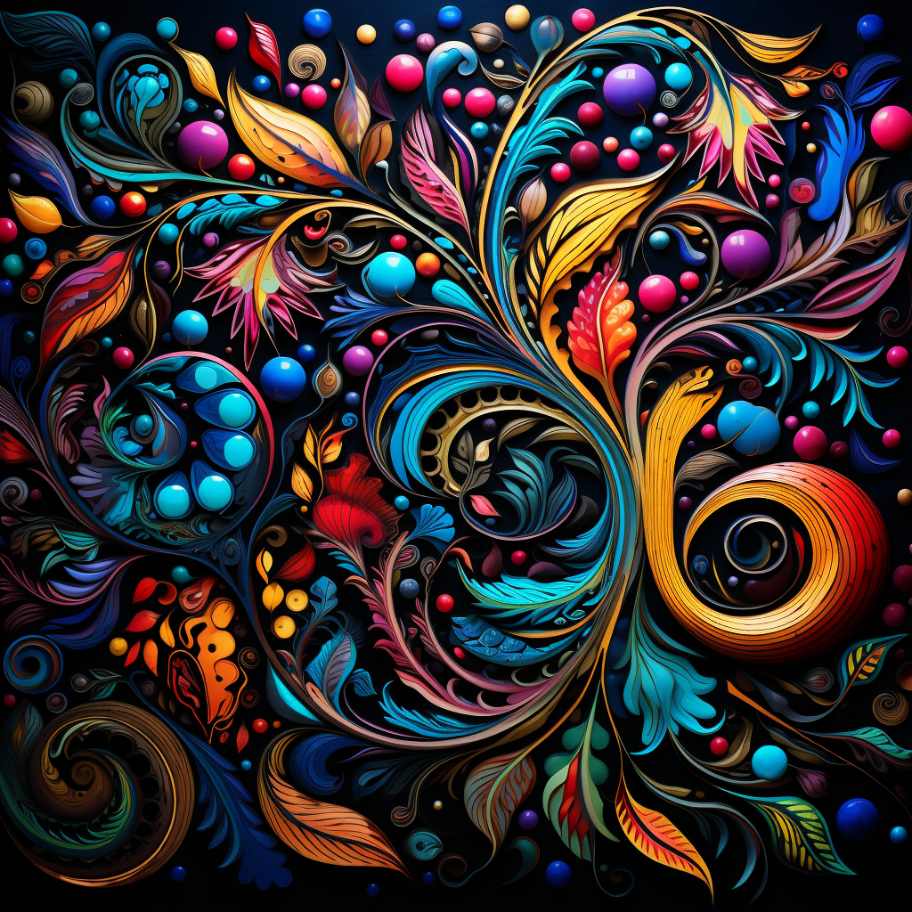 Abstract art with vibrant colors