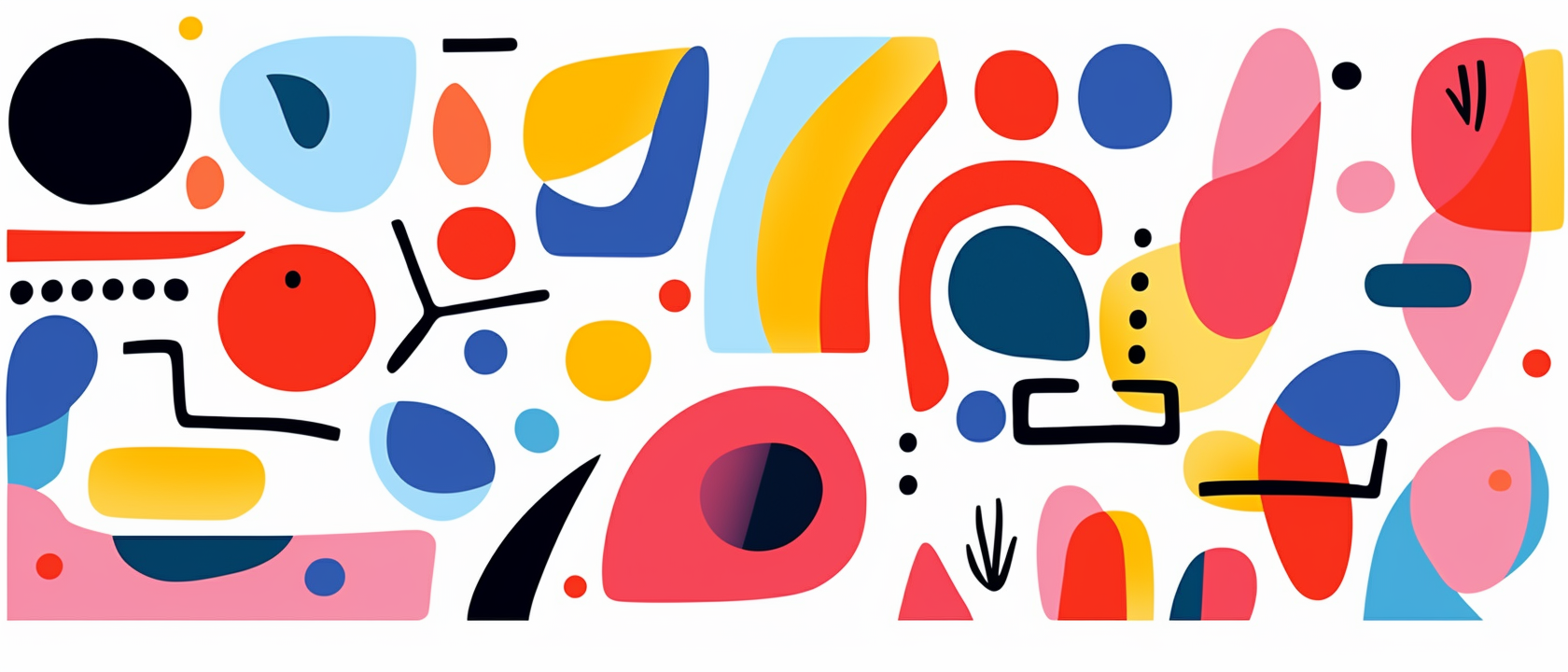 Colorful Picasso-style abstract shapes