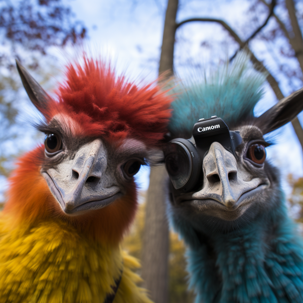 Llamas licking camera lens closely