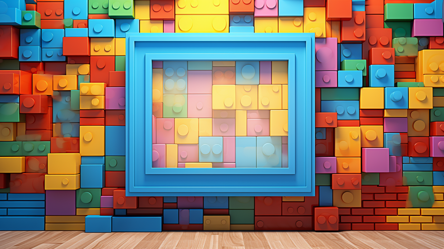 Brick cartoon picture frame