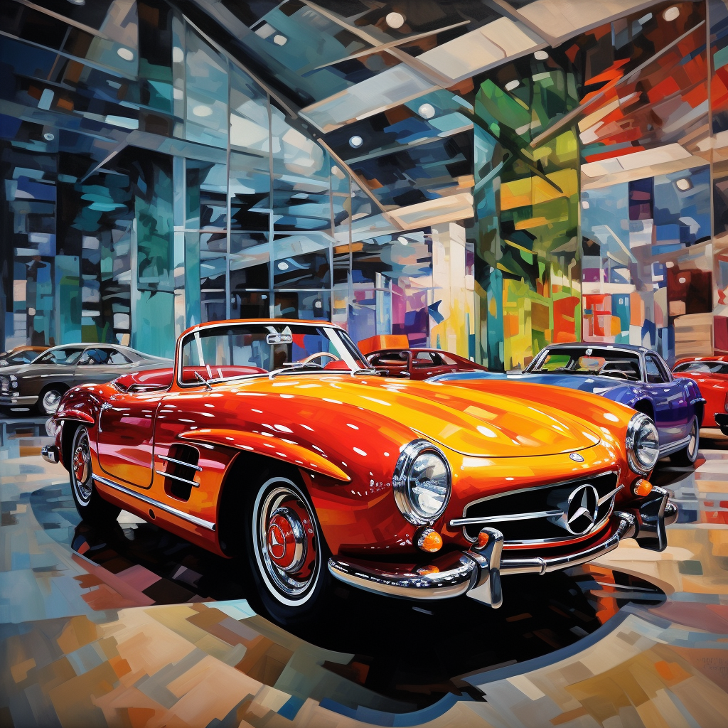 Popular Car Paintings Displayed Vibrantly