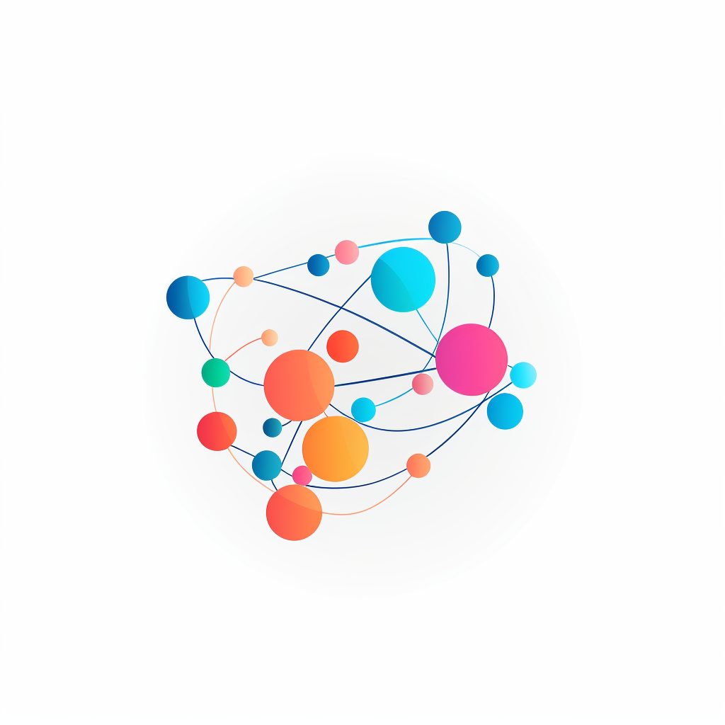 Colorful circles network image