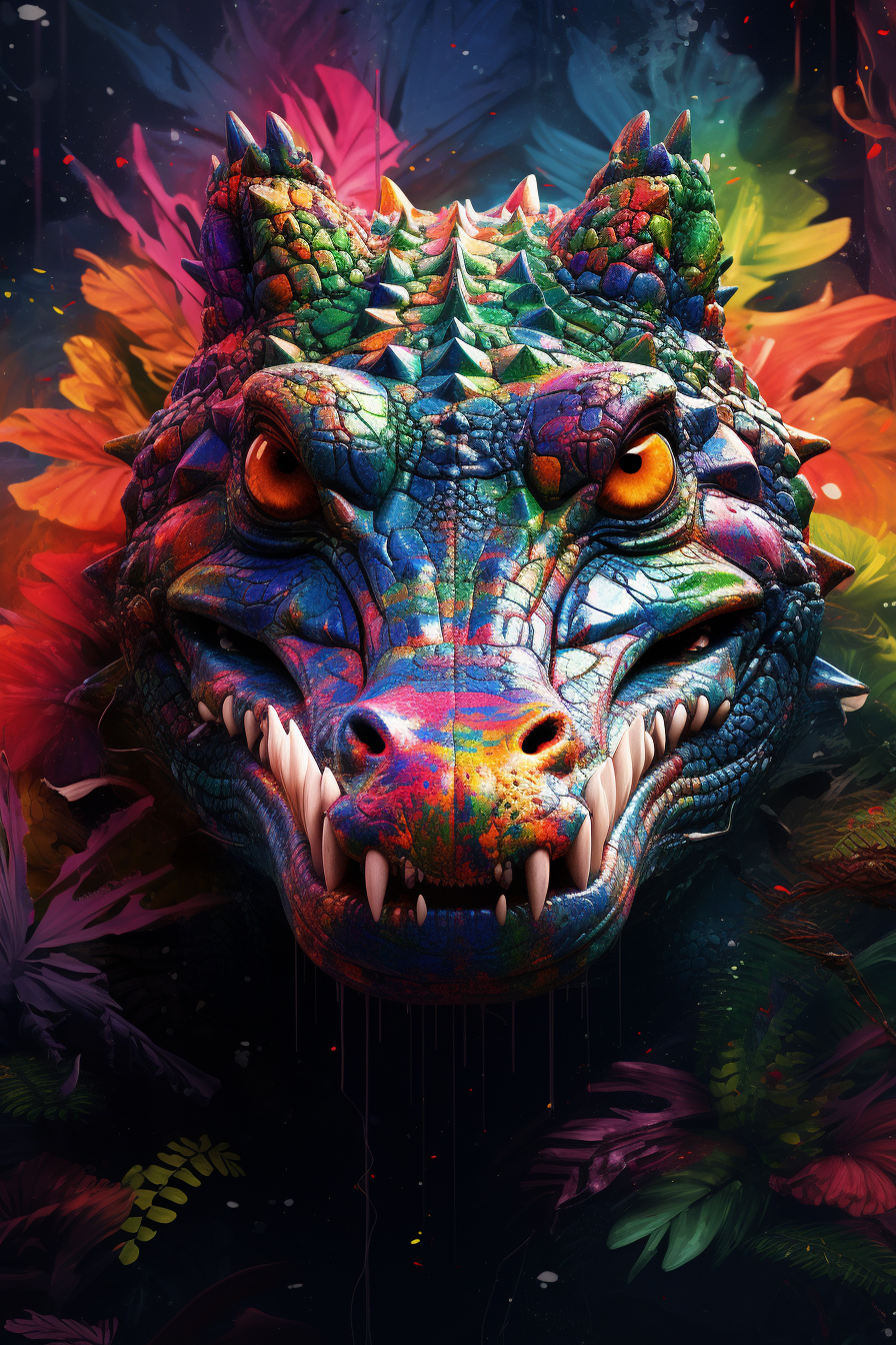 Eye-catching crocodile poster design