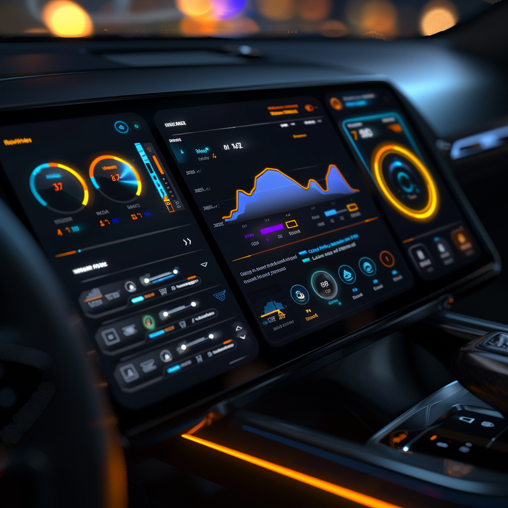 Colorful dashboard design illustration