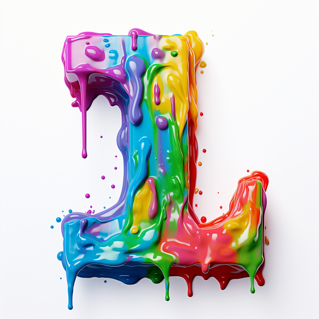 Colorful slime letter L