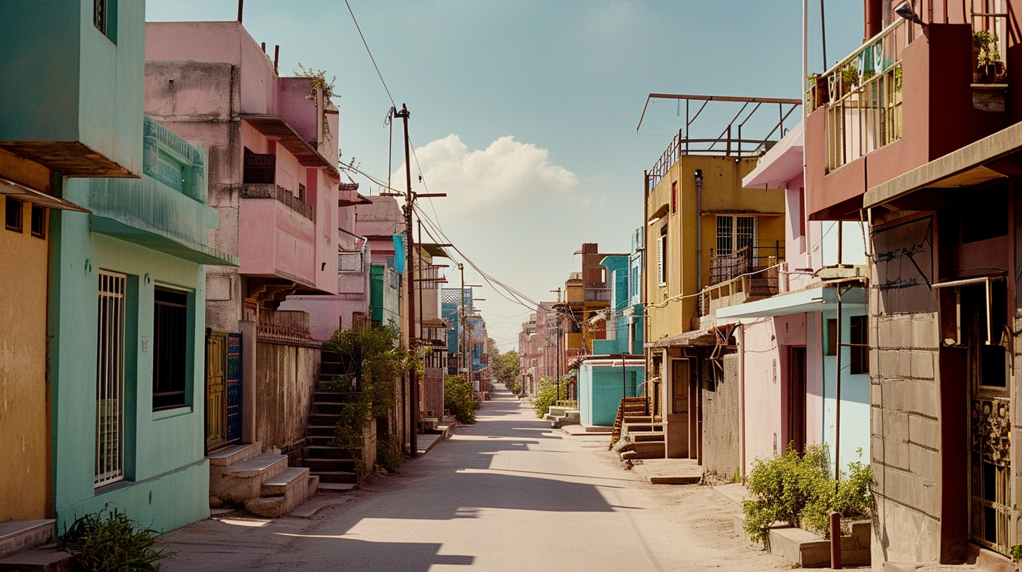 Colorful blend of traditional and modern architecture in Jaipur