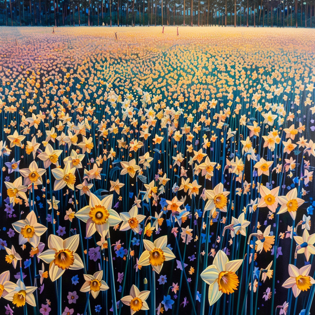 Vibrant Daffodils Fantasy Art Display