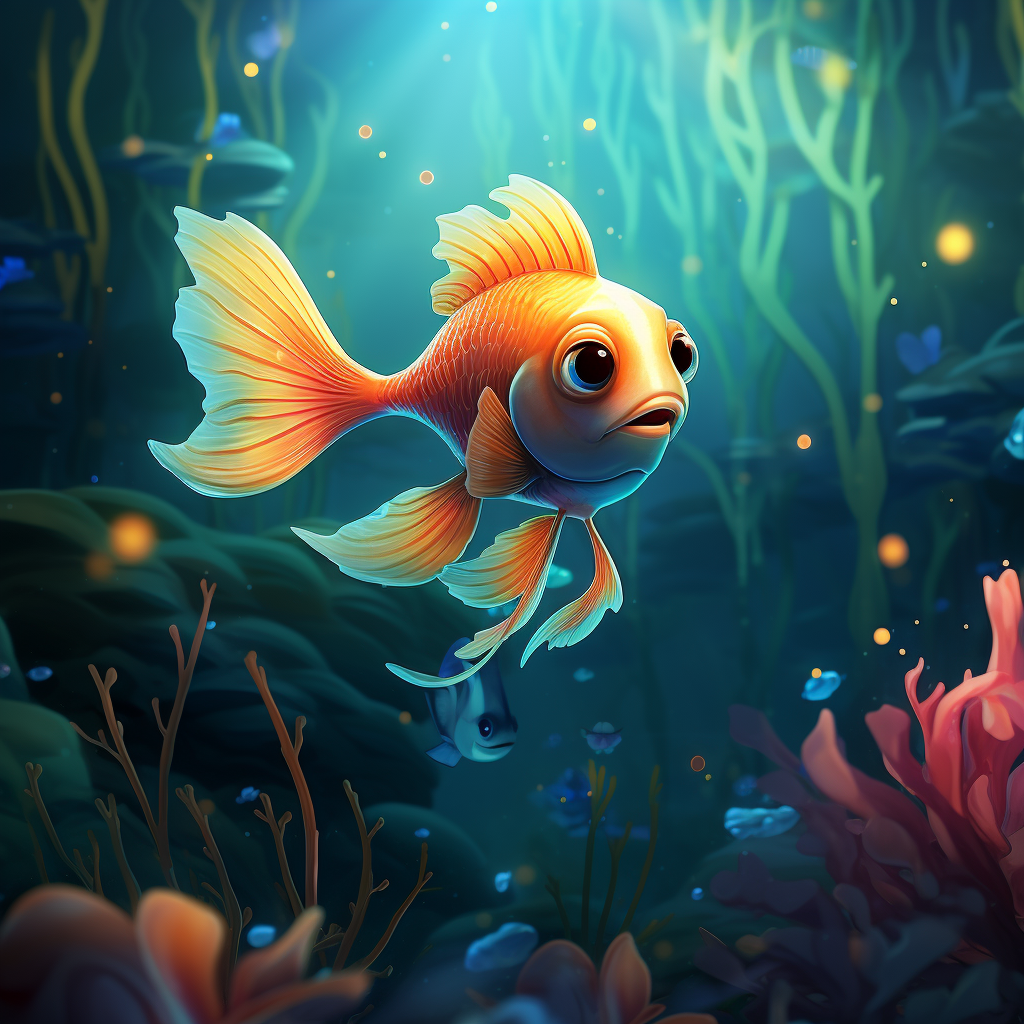 Beautiful Disney-Style Colorful Fish