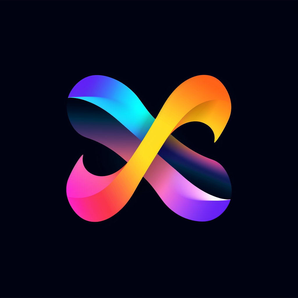 Colorful Gradient Logo X Abstract Design