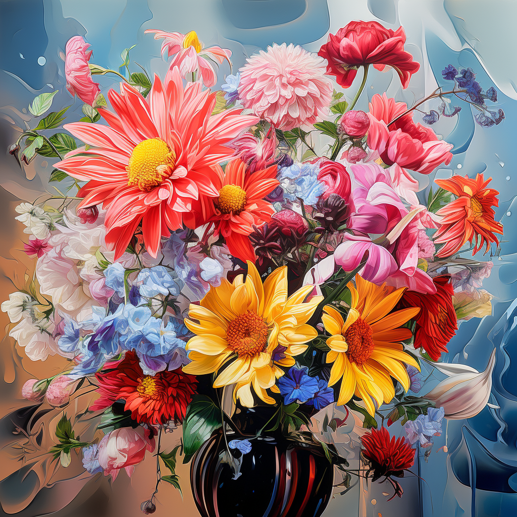 Colorful harvest bouquet with  ii