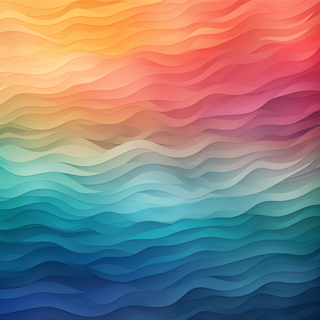 Colorful horizon shapes on gradient