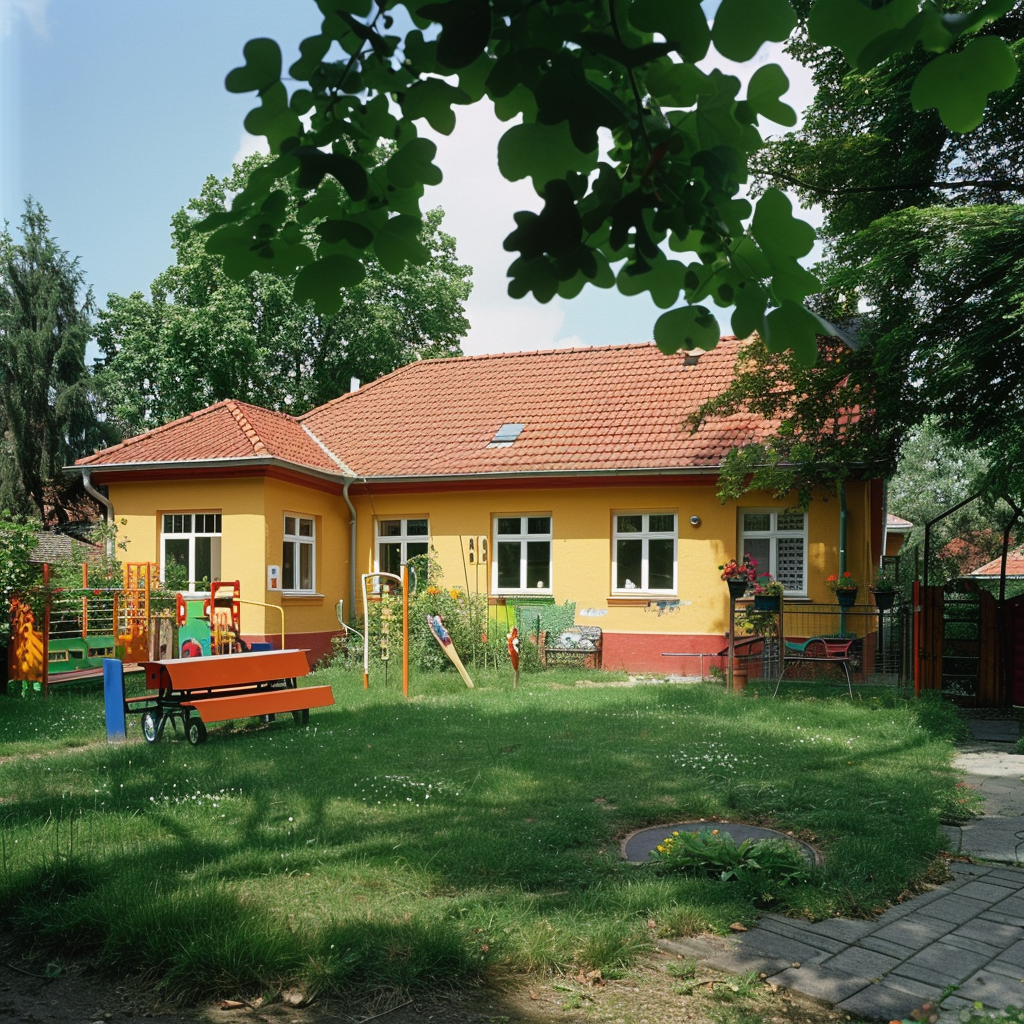 Colorful Kindergarten Garden Playground Building