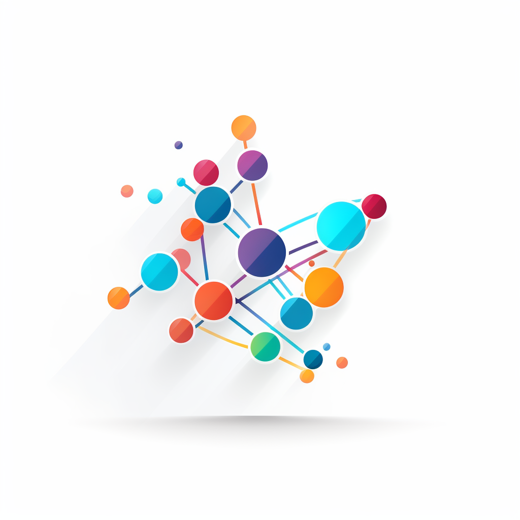 Logo network of colorful circles