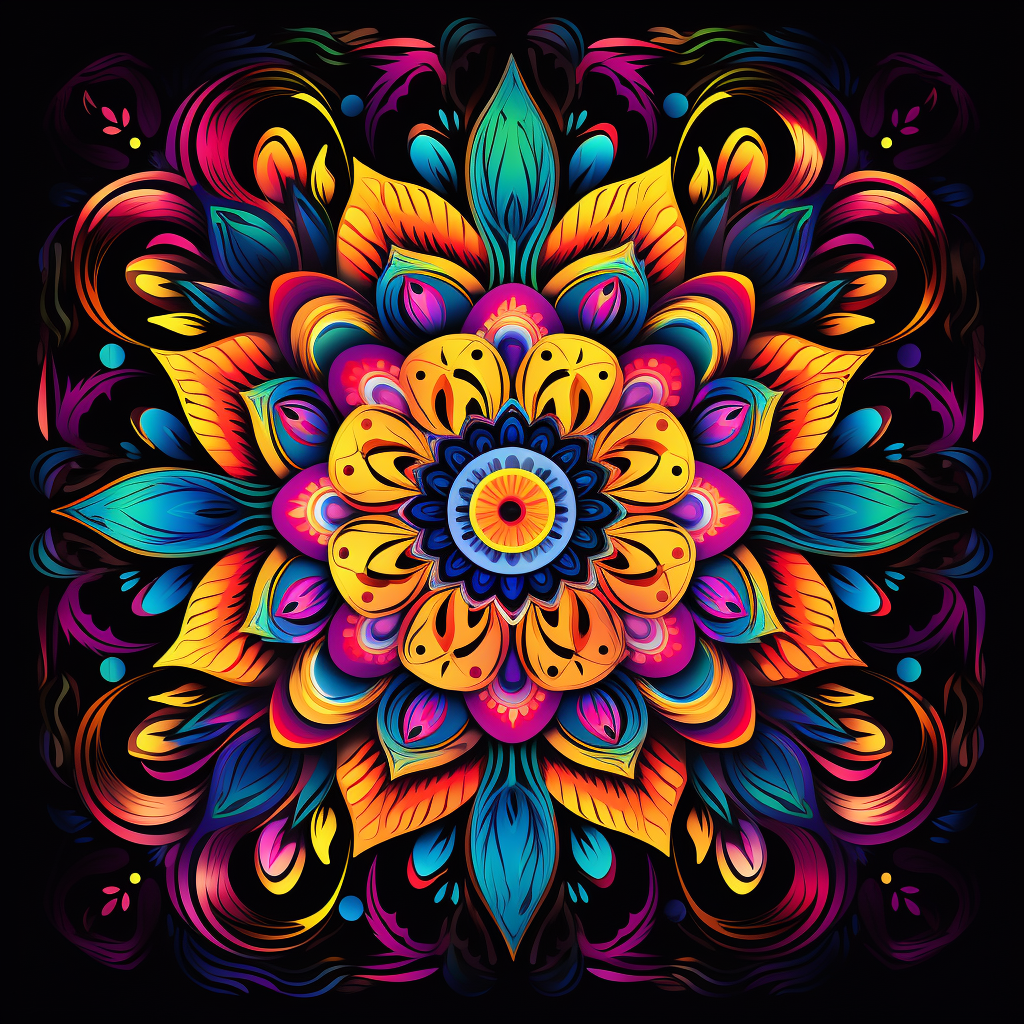 Vibrant mandala book cover design