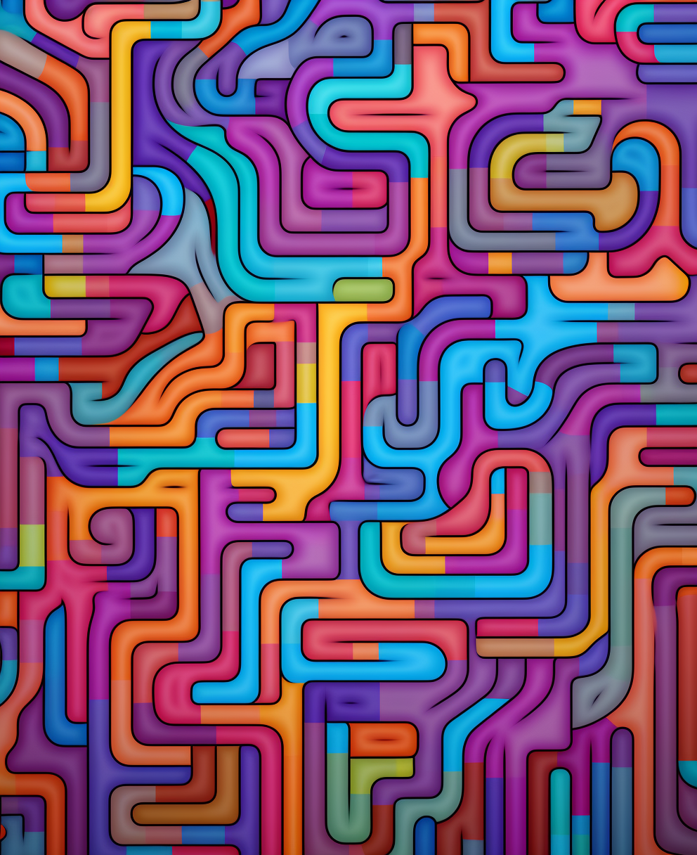 Vibrant maze background design