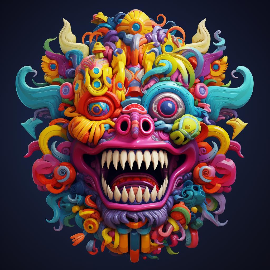 Mexican monster in vibrant colors