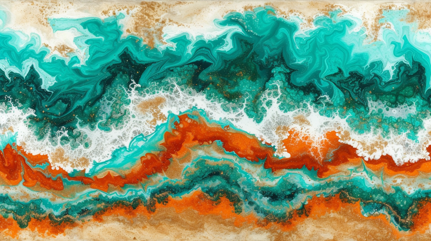 Colorful oil water fractal patterns