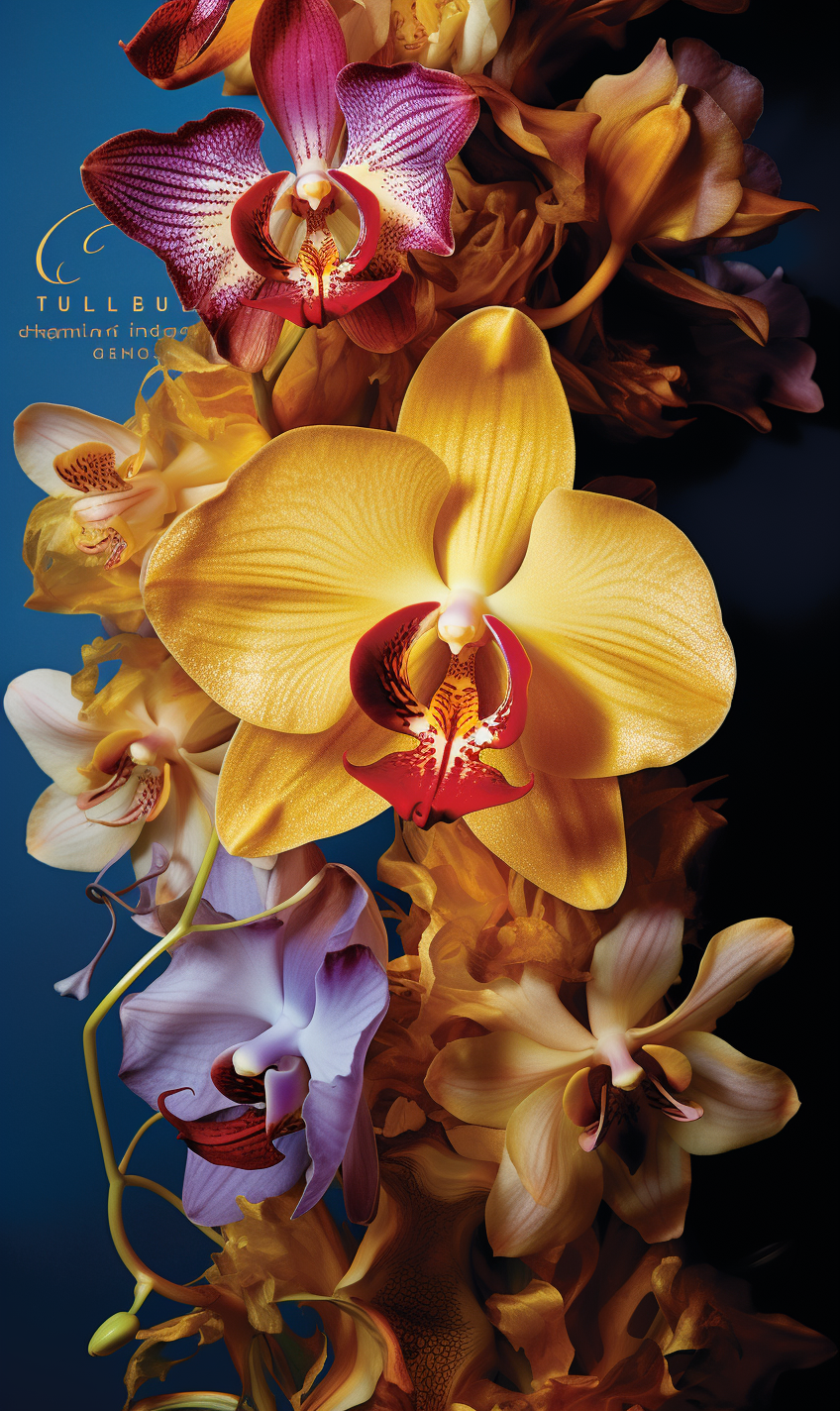 Luxuriously Presented Colorful Orchid Flowers