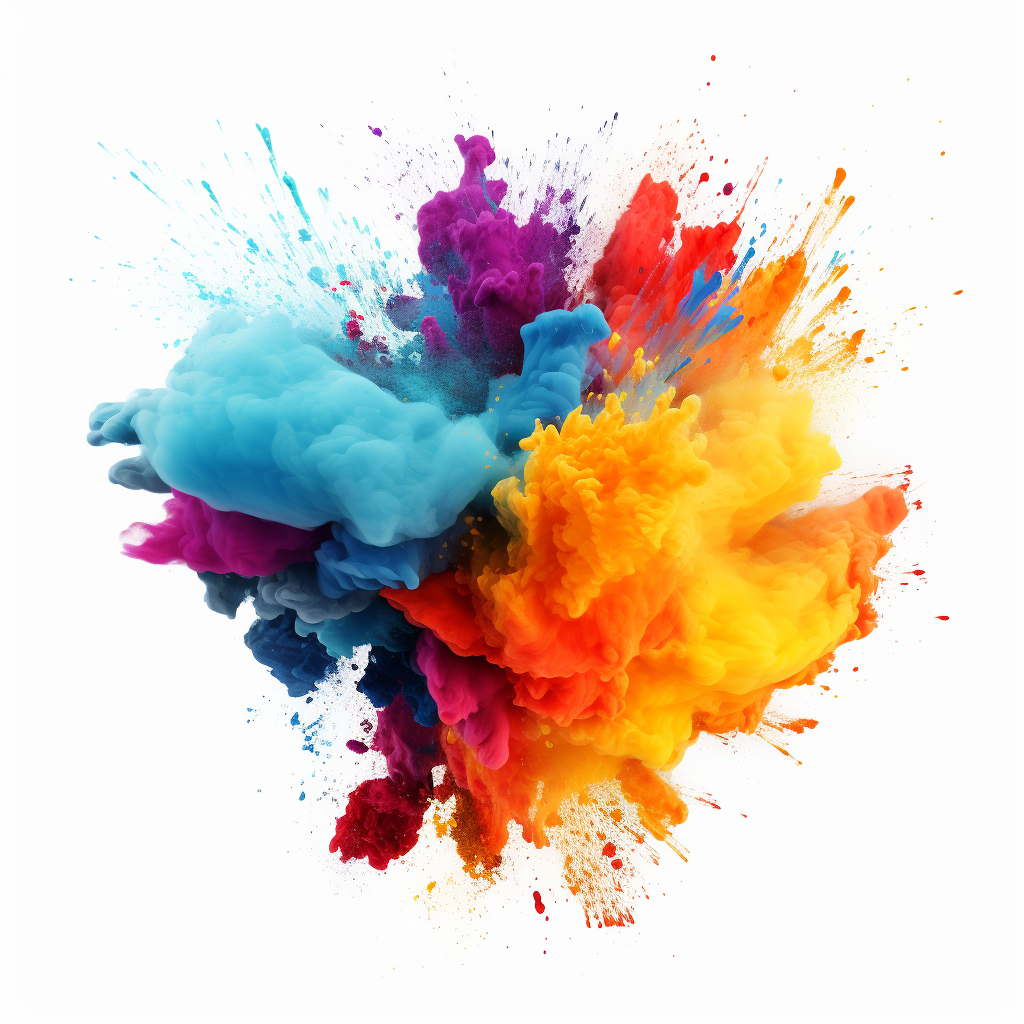 Colorful Powder Particles Abstract Wallpaper