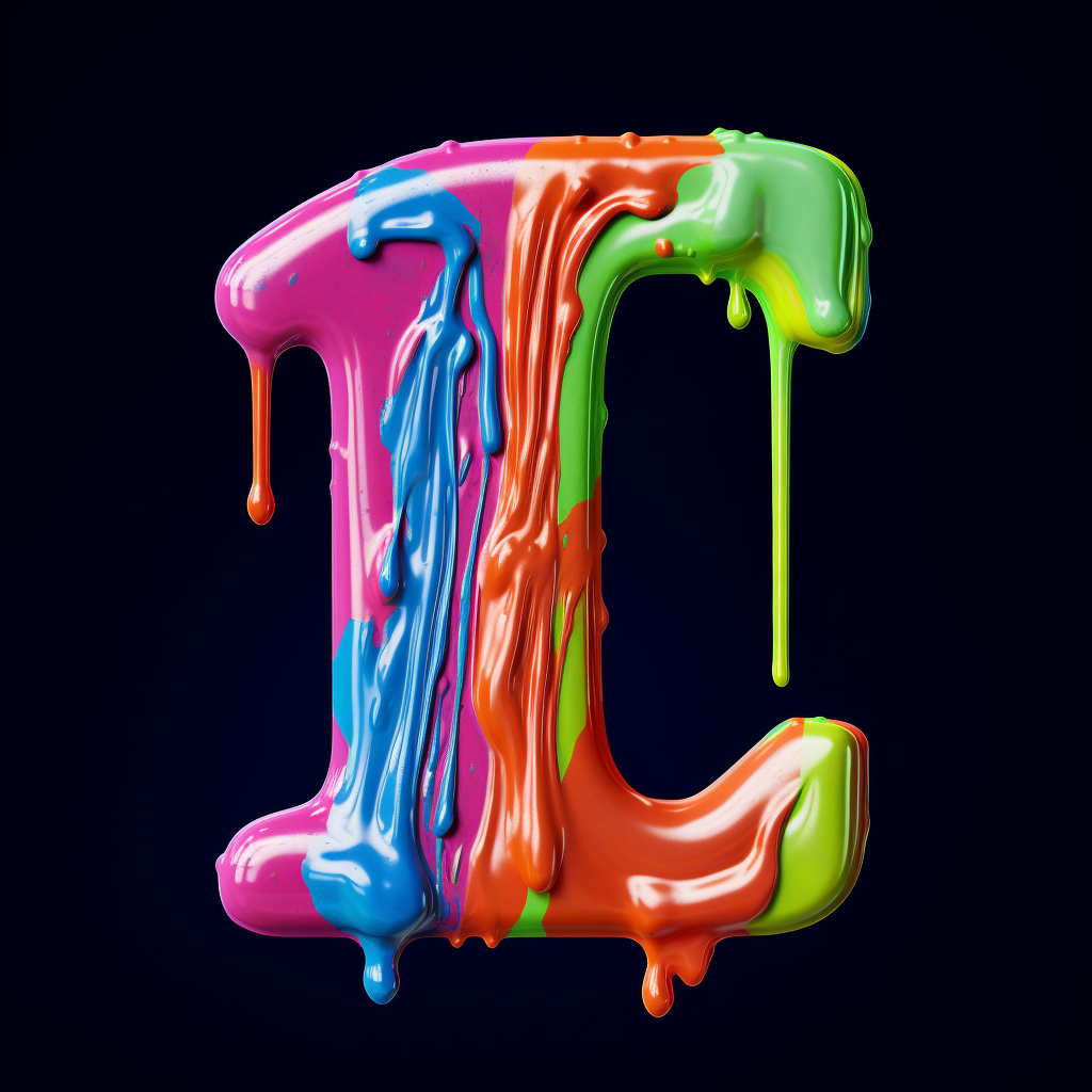 Colorful slime letter  I