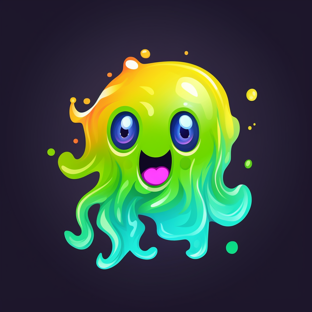 Playful hello from slime logo