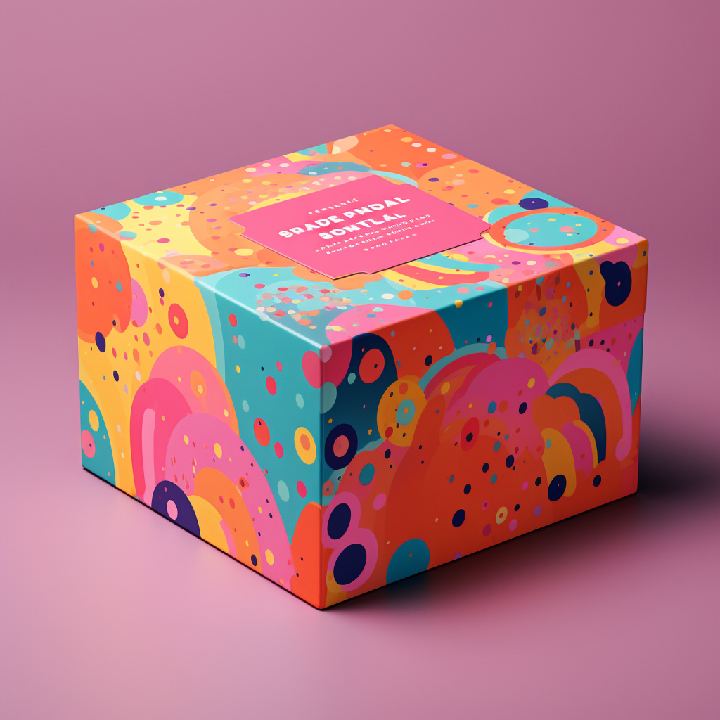 Colorful sprinkle box with design