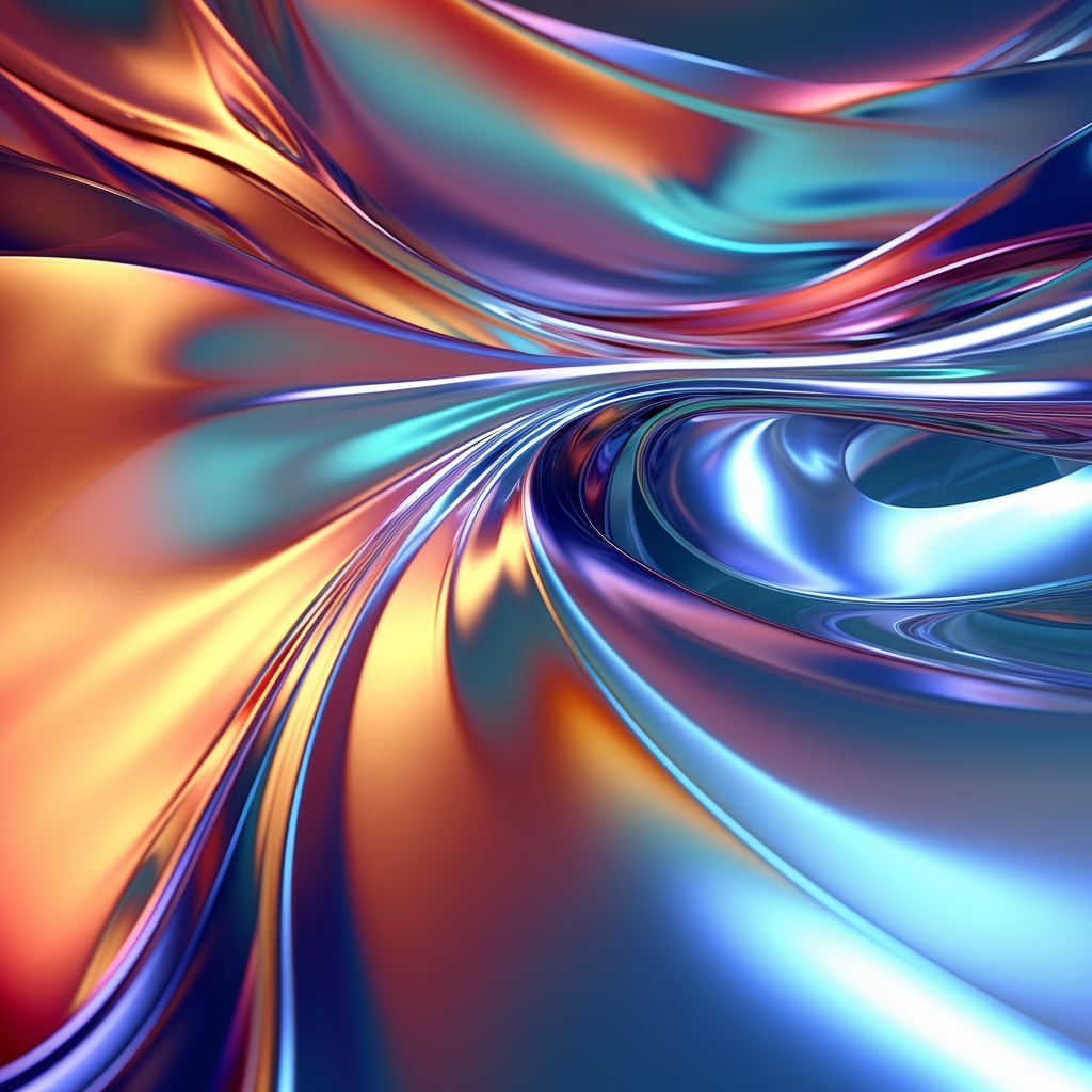 Colorful swirling iridescent abstract background