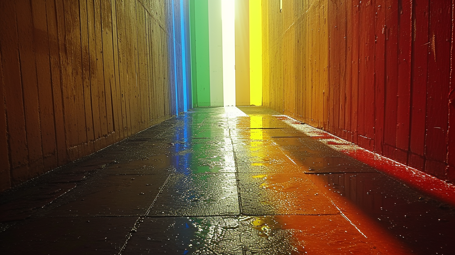 Rainbow colors social media template