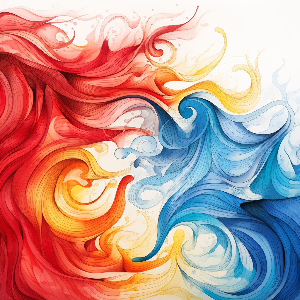 Vibrant colored swirl artwork