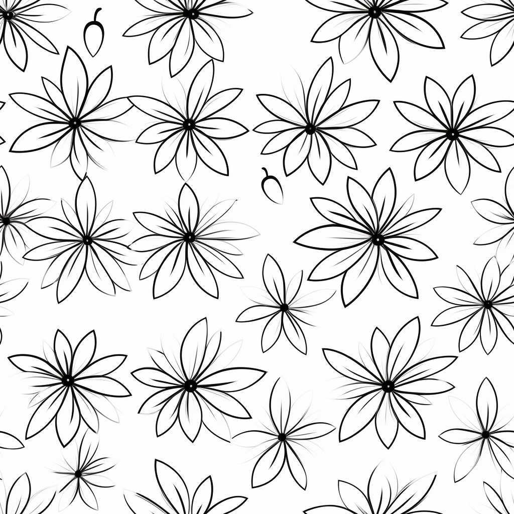 Flowers Coloring Pattern Design