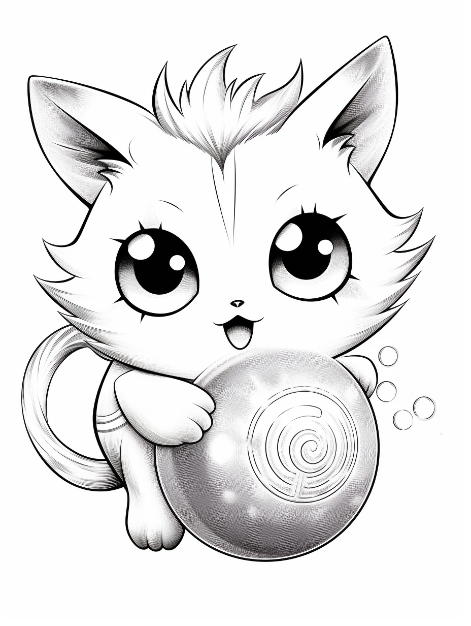 Adorable Jigglypuff coloring book page