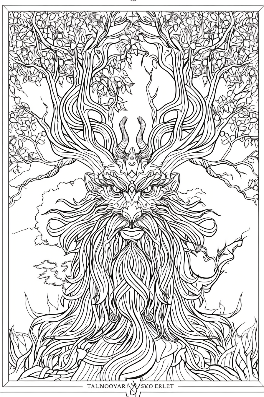 Nordic mythology drakkars coloring page