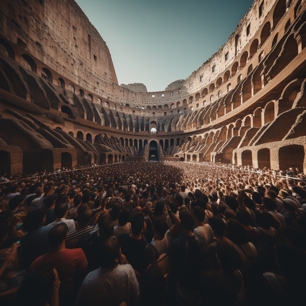 Colosseum crowd view